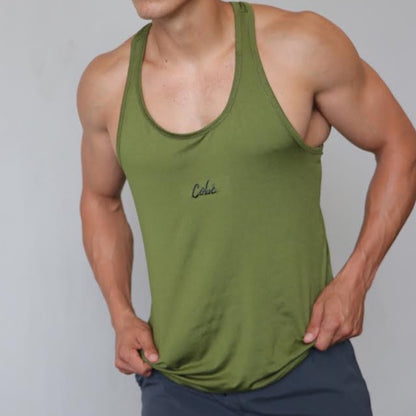 Men’s Workout Vest - Army Green